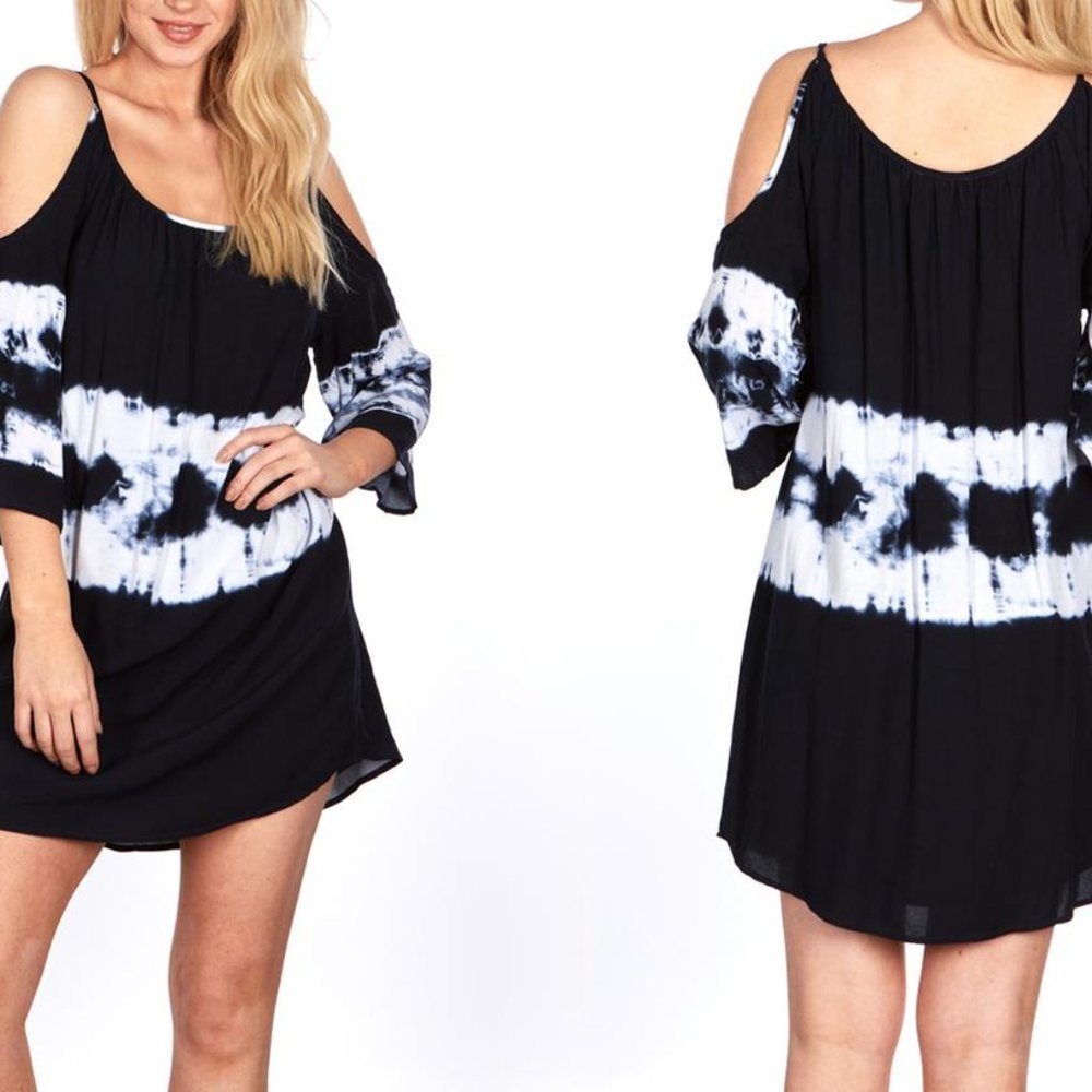 Go Coco Tie-Dye Off-Shoulder Dress